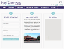 Tablet Screenshot of nappchiropractic.com